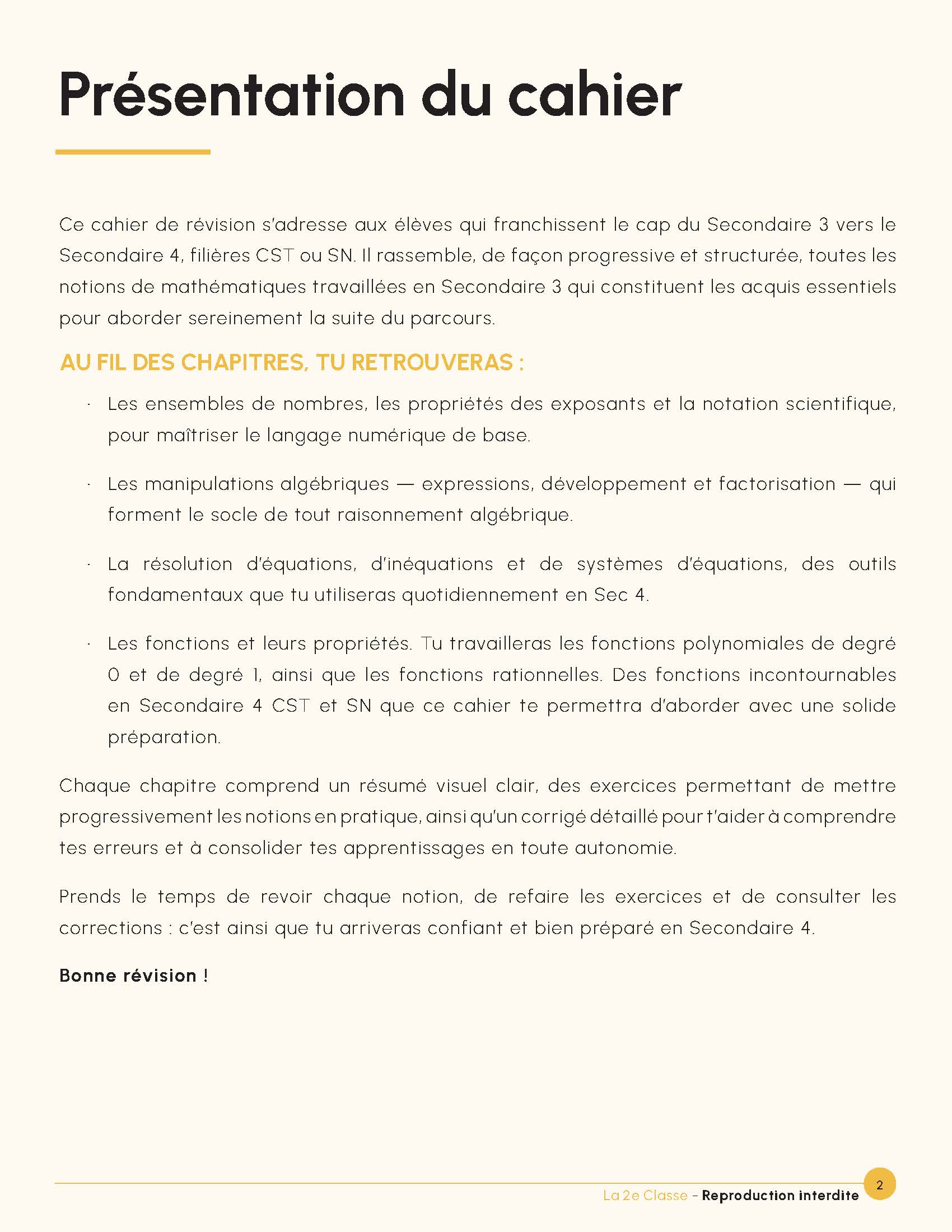 Consolidation des bases algébriques - Secondaire 3 (combo) – Image 3
