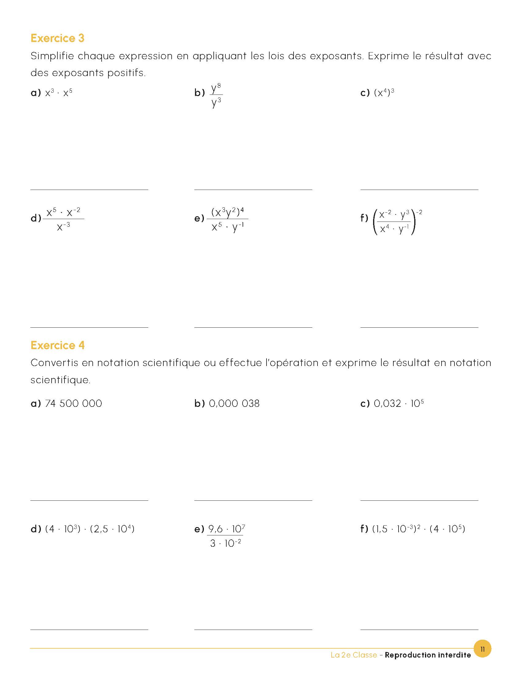 Consolidation des bases algébriques - Secondaire 3 (combo) – Image 6